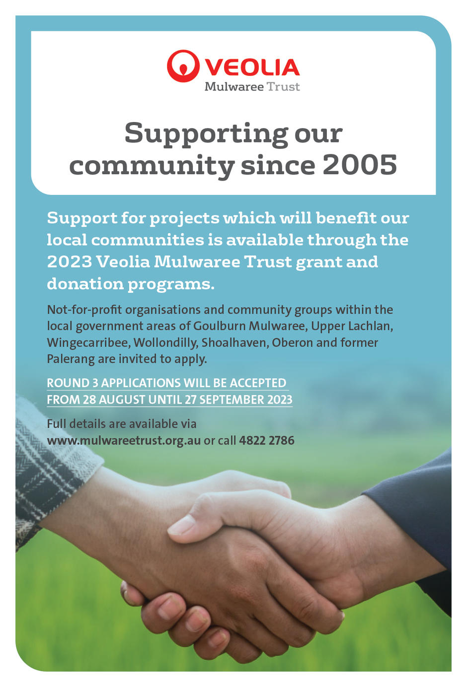 Veolia MT Community Funding Advert Round 3 2023