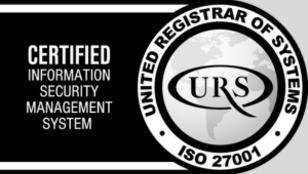 This is the logo for the ISO 27001 certification