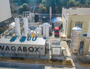 Vue aérienne de la Wagabox sur le site de Claye Souilly