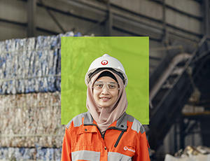 Photo de Ariska, responsable développement durable en Indonésie – sur le site de Pasuruan