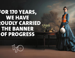 170 years Veolia: woman in period dress