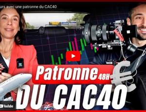 Estelle Brachlianoff, DG de Veolia et Ludovic B Youtubeur dans une voiture