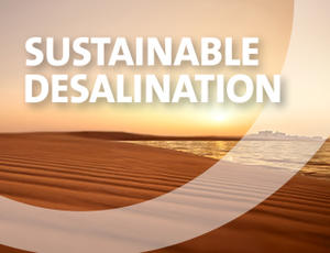 Sunset at the desalination plant in Oman