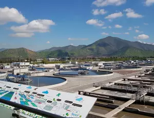 Wastewater treatment plant at La Farfana, Santiago, Chile