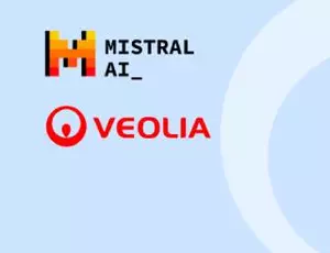 Visual with the Veolia and Mistral logotypes