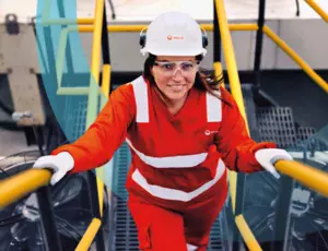 Woman working in a Veolia plant