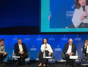Estelle Brachlianoff on stage at Aix-en-Provence Economic Meetings 2026