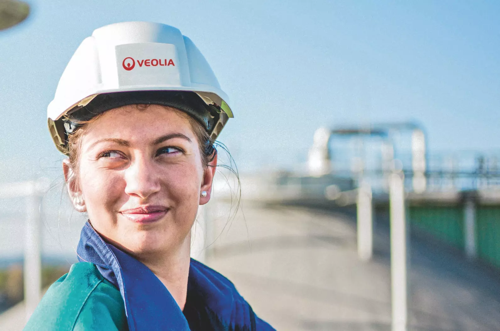 Employée Veolia sur site