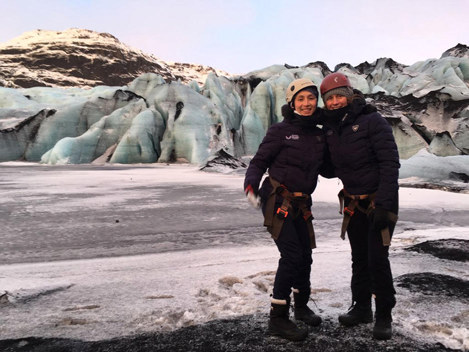 Wiebke Podrenek, Marion Sauzede, collaboratrices Veolia en Islande