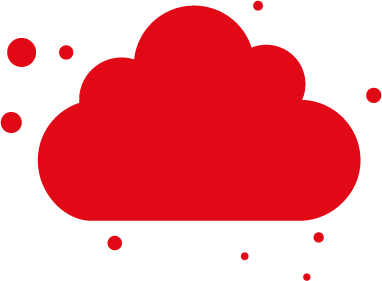 Icône nuage rouge