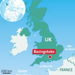Carte Basingstoke, Royaume-Uni