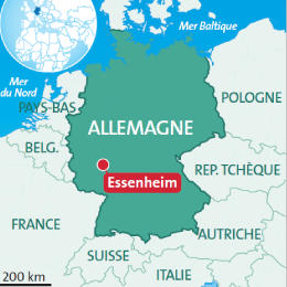 Carte Essenheim, Allemage