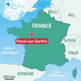 Carte Parcé-sur-Sarthe, France