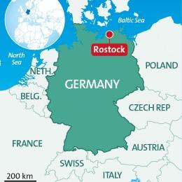 Map Rostock, Germany