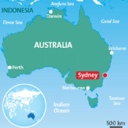 Map Sydney, Australia