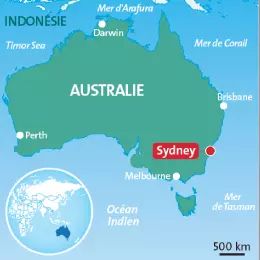 Carte Sydney, Australie