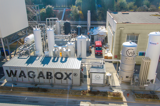 Vue aérienne de la Wagabox sur le site de Claye Souilly