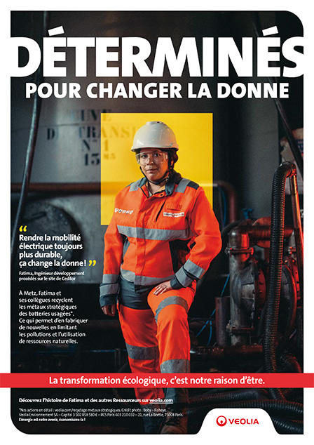 Photo de Fatima, Veolia, sur le site de Cedilor en France