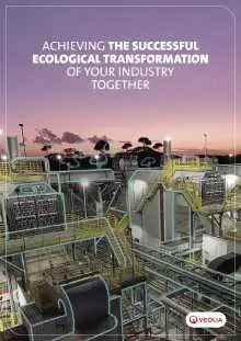 Aerial view of an industrial site: cover image of the Veolia brochure on industrial solutions