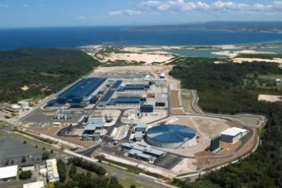 Usine pour dessaler l'eau de mer à Sydney en Australie