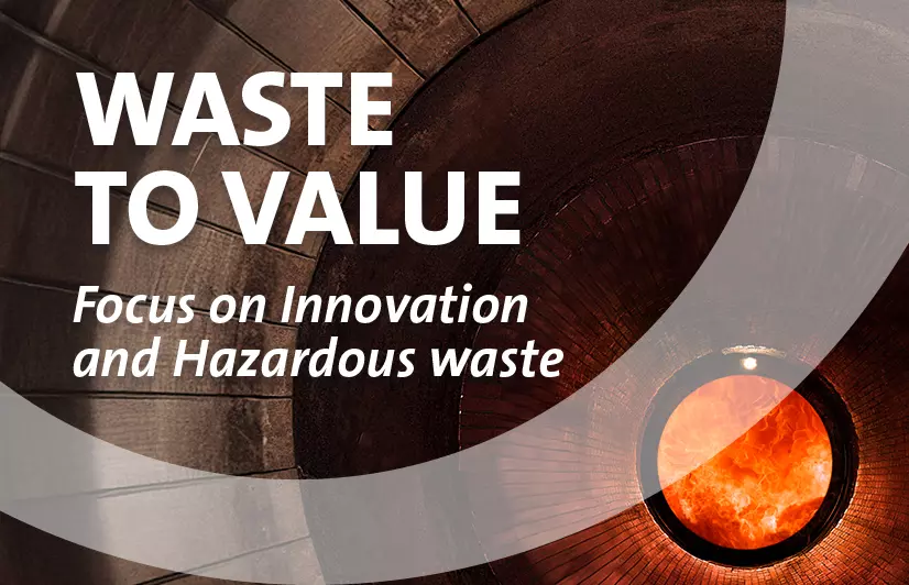 Decorative visual with the inscription From waste to value