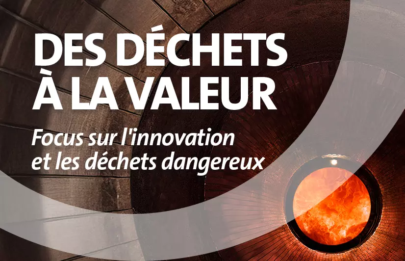 Visuel décoratif avec l'inscription Des déchets à la valeur 