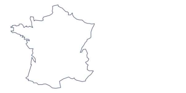 Visual of the map of France