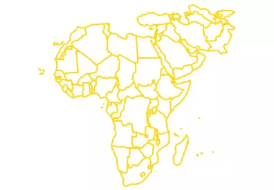 Carte de l'Afrique et du Moyen-Orient