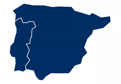 Map of Spain and Portugal
