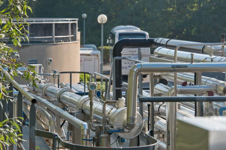 Sludge treatment, Bonneuil wastewater treatment plant in France