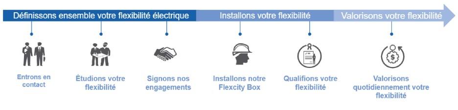 Processus Flexcity, la flexibilité électrique des réseaux, Veolia