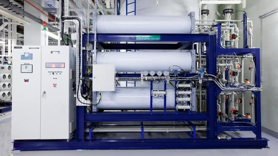 Production d'eau ultrapure sur le site Soitec