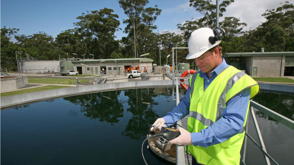 Australia, Gerringong, water treatment site for wasterwater reuse