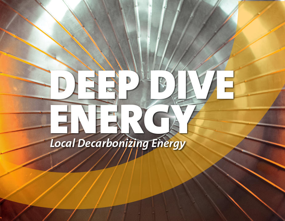 Visual with a pipe from a local energy production site