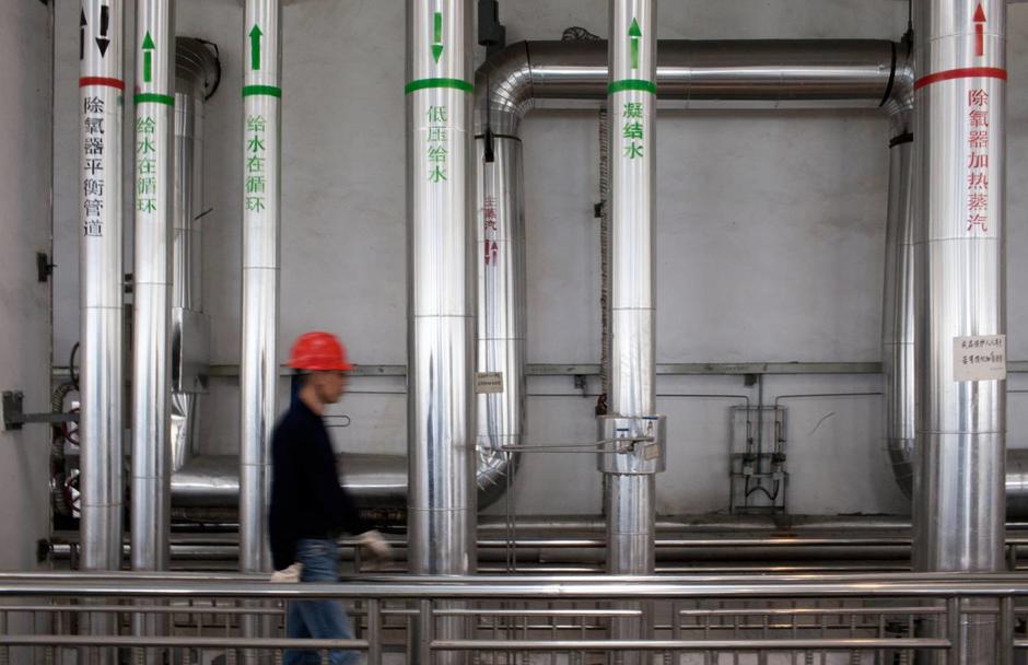 Veolia's district heating network boiler room in Chengdu, China