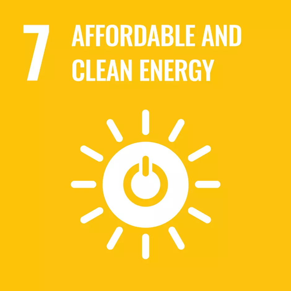 Pictogram of UN's sustainable development goal "Affordable and clean energy"