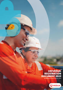 Visual of the cover of Veolia’s Universal Registration Document