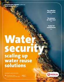 Thumbnail image from the cover of Veolia's white paper on water security