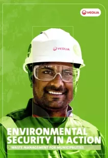 Cover of the Veolia brochure "Waste management for municipalities"